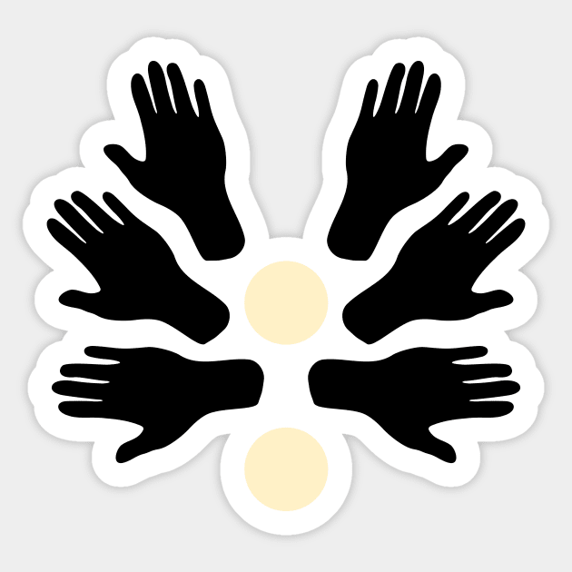 Touch my Hands Sticker by XOOXOO